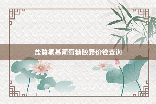 盐酸氨基葡萄糖胶囊价钱查询